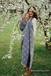Żakardowa chusta do noszenia dzieci, splot kieszonkowy (61% bawełna, 39% jedwab tussah) - LOTOS - SHORE - rozmiar S