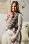 My First Baby Sling, Herringbone Weave (100% cotton) - LITTLE HERRINGBONE BABY CAFFE LATTE - size XS