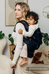 LennyPreschool Carrier, Preschool Size, herringbone weave 100% cotton - LITTLE HERRINGBONE EBONY BLACK