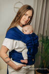 LennyHybrid - porta-bebé de meia fivela, Tamanho Padrão, LITTLE HERRINGBONE - COBALT 