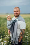 Ring Sling, Chevron Weave, with gathered shoulder (100% linen) - ARROW - WAVE - standard 1.8m
