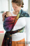 Żakardowa chusta do noszenia dzieci, bawełna - TĘCZOWA KORONKA DARK - rozmiar L