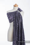Ringsling, Jacquard Weave (100% cotton), with gathered shoulder - ENIGMA PURPLE - long 2.1m