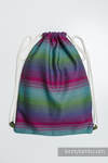 Sackpack made of wrap fabric (100% cotton) - LITTLE HERRINGBONE IMPRESSION DARK - standard size 32cmx43cm