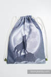 Sackpack made of wrap fabric (100% cotton) - MOONLIGHT WOLF - standard size 32cmx43cm