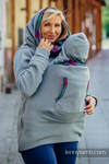 Fleece Babywearing Sweatshirt 2.0 - size 3XL - grey with Little Herringbone Impression Dark