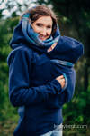 Fleece Babywearing Sweatshirt 2.0 - size 3XL - navy blue with Little Herringbone Illusion