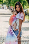 Żakardowa chusta do noszenia dzieci, bawełna - SYMFONIA TĘCZOWA LIGHT - rozmiar XL
