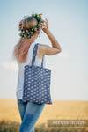 Torba z materiału żakardowego, (100% bawełna) - ICHTYS - GRAFITOWY - uniwersalny rozmiar 33cmx39cm