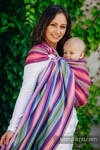 Ringsling, Herringbone Weave (100% cotton) - LITTLE HERRINGBONE RASPBERRY GARDEN  - long 2.1m