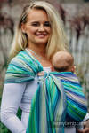 Ringsling, Herringbone Weave (100% cotton) - with gathered shoulder - LITTLE HERRINGBONE AMAZONIA - long 2.1m