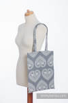 Shopping bag made of wrap fabric (100% cotton) - FOLK HEARTS