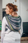 Baby Sling, Broken Twill Weave, 100% cotton,  SMOKY - LIME - size XL (grade B)