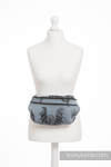 Marsupio portaoggetti Waist Bag in tessuto di fascia, misura large (100% cotone) - DRAGON - STEEL BLUE (seconda scelta) 