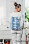 Sackpack made of wrap fabric (100% cotton) - FISH'KA BIG BLUE - standard size 32cmx43cm