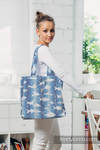 Shoulder bag made of wrap fabric (100% cotton) - FISH'KA BIG BLUE - standard size 37cmx37cm