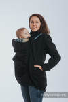 Babywearing Coat - Softshell - Black with Rainbow Lace Dark - size M (grade B)