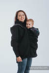 Babywearing Coat - Softshell - Black with Trinity Cosmos - size M (grade B)