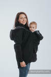 Babywearing Coat - Softshell - Black with Trinity Cosmos - size 4XL