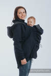 Babywearing Coat - Softshell - Navy Blue with Little Pearl Chameleon - size L (grade B)