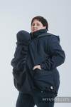 Babywearing Coat - Softshell - Navy Blue with Little Pearl Chameleon - size 3XL
