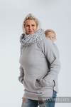 Babywearing Sweatshirt 3.0 - Gray Melange with Pearl - size 6XL