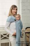 Chusta kółkowa do noszenia dzieci - LITTLELOVE SKY BLUE, tkana splotem żakardowym - bawełniana - ramię bez zakładek - standard 1.8m