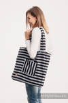 Shoulder bag made of wrap fabric (100% cotton) - LIGHT AND SHADOW - standard size 37cmx37cm