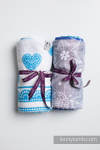 Swaddle Blanket Set - SNOW QUEEN MAGIC LAKE, ICED LACE TURQUOISE&WHITE