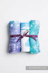 Muslin Square Set - SYMPHONY AURORA, SNOW QUEEN MAGIC LAKE, ICED LACE TURQUOISE&WHITE