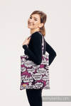Shopping bag made of wrap fabric (100% cotton) - HUG ME - PINK 