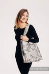 Shoulder bag made of wrap fabric (100% cotton) - HERBARIUM ROUNDHAY GARDEN - standard size 37cmx37cm