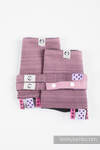 Drool Pads & Reach Straps Set, (60% cotton, 40% polyester) - LITTLE HERRINGBONE OMBRE PINK