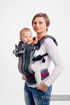 LennyGo Ergonomic Carrier, Toddler Size, broken-twill weave 100% cotton - SMOKY - FUCHSIA