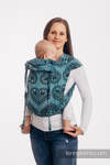 WRAP-TAI carrier Mini with hood/ jacquard twill / 100% cotton / FOLK HEARTS - MIDSUMMER NIGHT