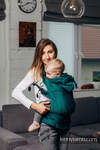 LennyGo Porte-bébé ergonomique de la gamme de base - EMERALD, taille toddler, tissage herringbone 100 % coton 