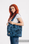 Shoulder bag made of wrap fabric (100% cotton) - CLOCKWORK PERPETUUM - standard size 37cmx37cm