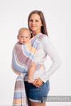 Baby Wrap, Herringbone Weave (100% cotton) - LITTLE HERRINGBONE ORANGE BLOSSOM - size XS