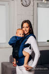 LennyGo Porte-bébé en maille ergonomique de la gamme de base - COBALT - taille bébé, tissage herringbone, 86 % coton, 14% polyester