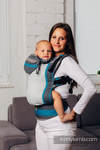 LennyGo Ergonomic Mesh Carrier, Baby Size, broken-twill weave 86% cotton, 14% polyester - SMOKY - IRIS