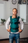 My First Baby Carrier - LennyGo, Baby Size, herringbone weave 100% cotton - EMERALD