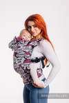 LennyGo Ergonomic Carrier, Baby Size, jacquard weave 100% cotton - HUG ME - PINK