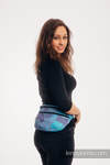 Waist Bag made of woven fabric, size large (100% cotton) - PRISM - BLUE RAY