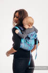 Lenny Buckle Onbuhimo baby carrier, toddler size, jacquard weave (100% cotton) - PRISM - BLUE RAY