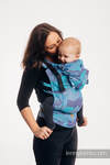 LennyGo Porte-bébé ergonomique, taille toddler, jacquard 100% coton, PRISM - BLUE RAY