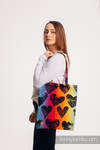 Einkaufstasche, hergestellt aus gewebtem Stoff (100% Baumwolle) - LOVKA RAINBOW DARK 