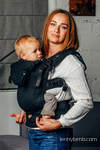 LennyGo Porte-bébé ergonomique de la gamme de base - LITTLE HERRINGBONE EBONY BLACK , taille bébé, tissage herringbone, 100% coton