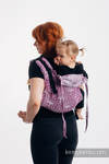 Lenny Buckle Onbuhimo baby carrier, toddler size, jacquard weave (100% linen) - LOTUS - PURPLE  