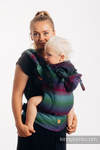 LennyGo Ergonomic Carrier, Toddler Size, herringbone weave 100% cotton - LITTLE HERRINGBONE IMPRESSION DARK