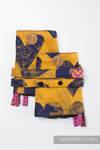 Drool Pads & Reach Straps Set, (60% cotton, 40% polyester) - LOVKA MUSTARD & NAVY BLUE 